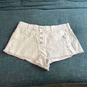High rise holster distressed shorts